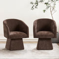 Swivel Modern Accent Chair, Luxury Fabric Upholstered Makeup Chair Comfy Barrel by HomePage