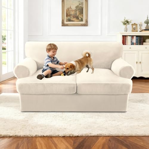 Turquoize Sofa Cover 3 Piece T Cushion Loveseat Covers - Image 3