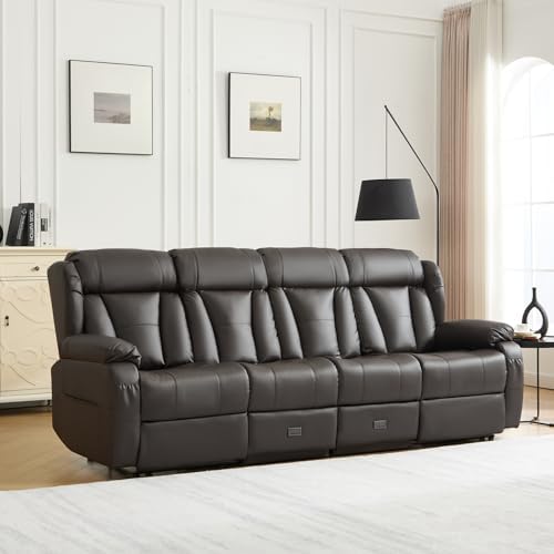 97.6" Reclining Sofa 4 Seater Recliner Couch - Image 2