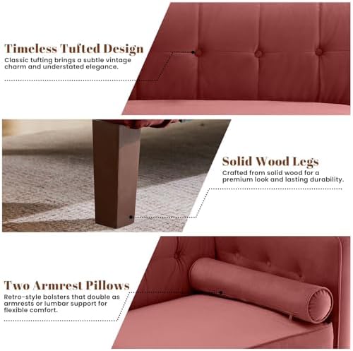 78" Velvet Sofa, 2-Seater Couch - Image 5
