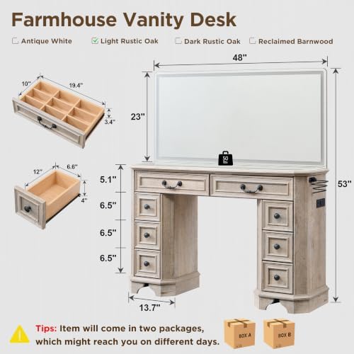 T4TREAM 48" Farmhouse Vanity Desk - Image 2