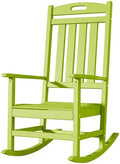 Outdoor Rocking Chair, All-Weather Resistant Poly Lumber Rocker Chair Outdoor by Adiromoti
