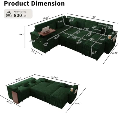Oversized Modular Sectional Sleeper Sofas - Image 2