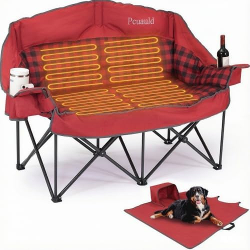 Heated Padded Double Camping Chair by Pcuauld