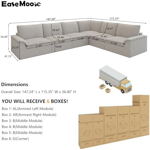 EASE MOOSE Cloud Couch Sectional - Image 2