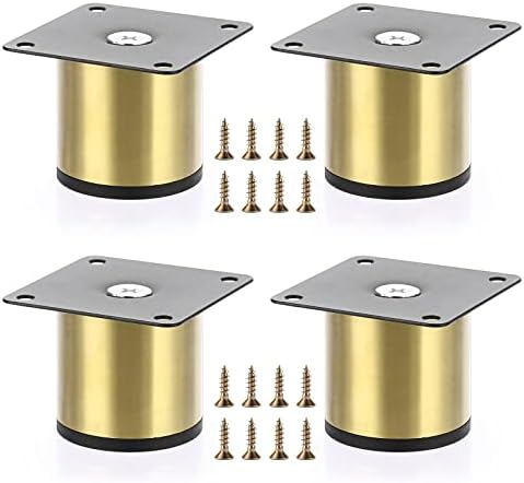 OwnMy 2 Inch Stainless Steel Furniture Legs Feets Metal Cabinet Desk Legs by OwnMy