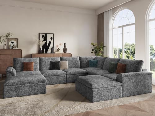 EASE MOOSE 8-Seater Oversized Boneless Sectional Couches by EASEMOOSE