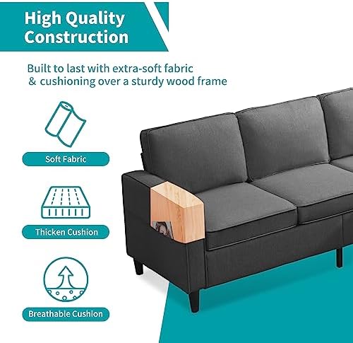 BALUS 78" Living Room Sofa Set, 3 Seater Sofa - Image 3