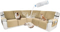 Waterproof Sectional Reclining Couch Covers L Shaped Recliner Sectional Sofa by ROFASVCO