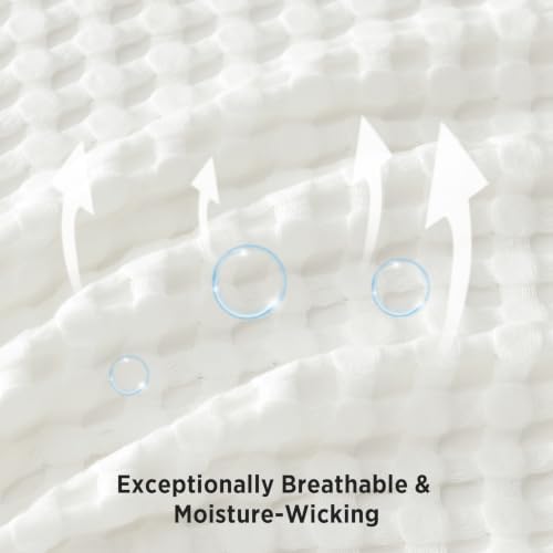 Bedsure Cooling Waffle Blanket for Hot Sleepers, Oversized King - Image 6
