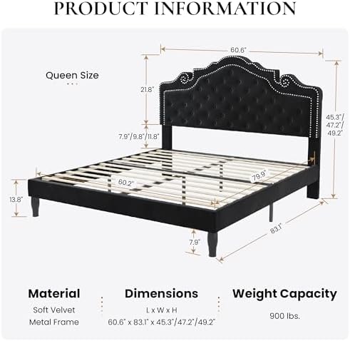 SHA CERLIN Queen Bed Frame - Image 2