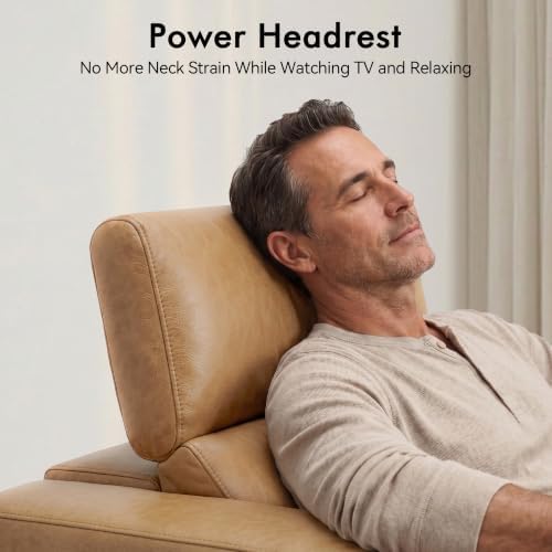 MCombo 85.4'' Zero Wall Hugger Power Recliner Sofa, HL198M3 Toast - Image 6