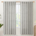 YoungsTex Dark Grey Linen Curtains 78 Inch Length by YoungsTex