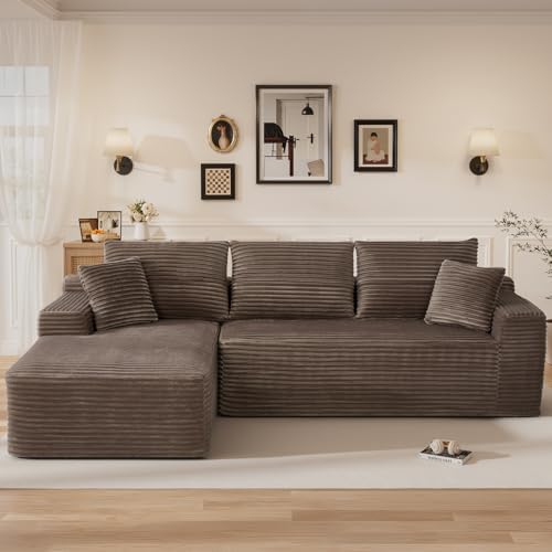 108" L Shaped Cloud Boneless Sectional Couches by Unknown