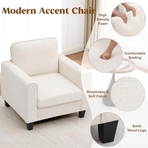 Accent Chairs for Living Room, Upholstered Living Room Chairs, Mid Century - Image 4