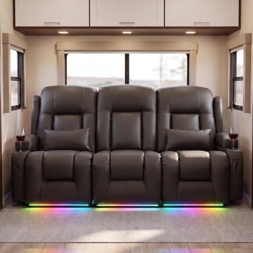 TUNYI Wall Hugger Loveseat Recliner Sofa - Image 7