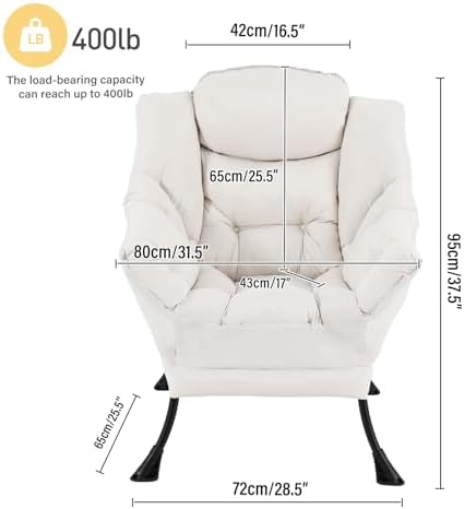 Lazy Chair, Comfy Reading Accent Chair - Image 2