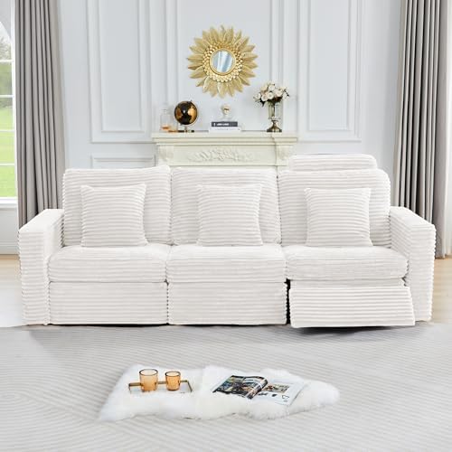 ORRD Power Reclining Sectional Sofa, Electric 3 Seat Recliner - Image 3