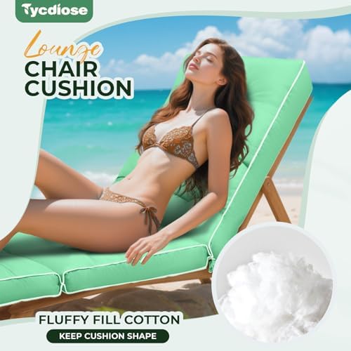 Outdoor Chaise Lounge Chair Cushion, Waterproof Non-Slip Patio Chaise Lounge - Image 3