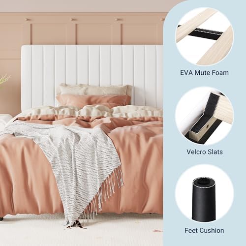 Allewie Twin Bed Frame, Velvet Upholstered Platform Bed - Image 7