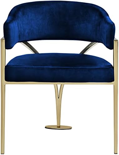 Meridian Furniture 553Navy-C Madelyn Collection Modern | Contemporary Velvet - Image 6