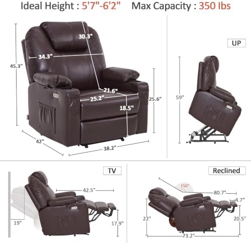 MCombo Oversized Power Lift Recliner Chair - Image 3