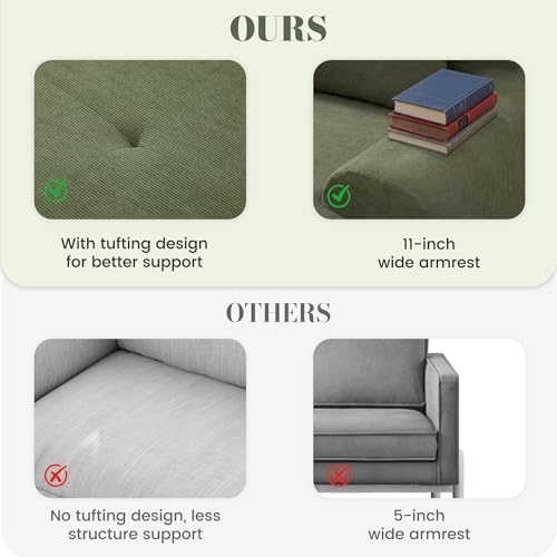 GRUSIGN 108'' Modular Boneless Sofa, Sectional Couch - Image 6