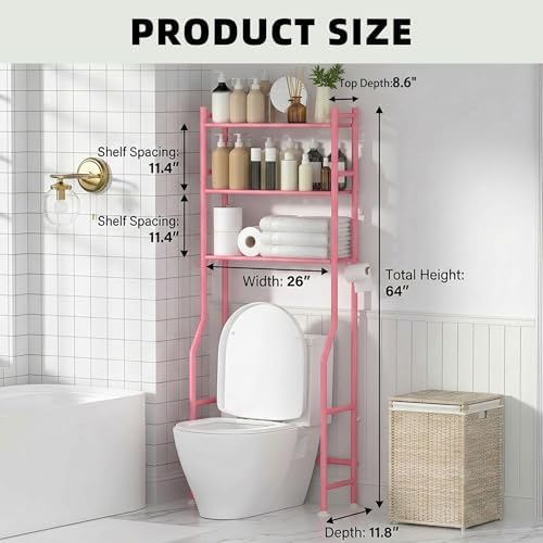 GloTika 3-Tier Over Toilet Storage - Image 2