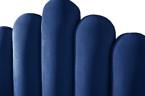 Meridian Furniture Lily Collection Modern | Contemporary Velvet Upholstered Bed - Image 7