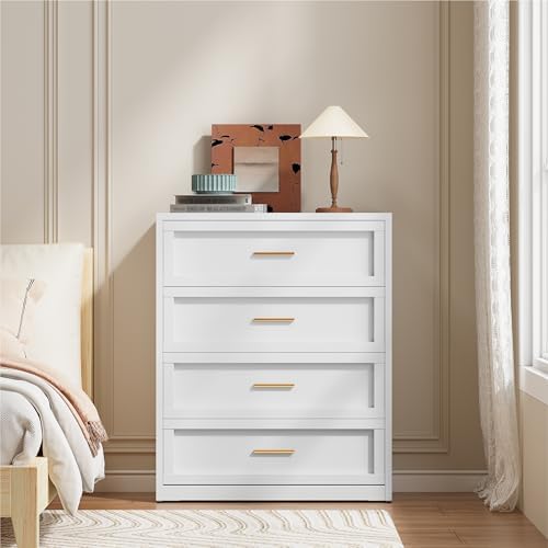 YAUWOH 4 Drawer Metal Dresser, Heavy Duty Steel Storage Dresser by YAUWOHFactoryOutletsColorfulMetalFurniture