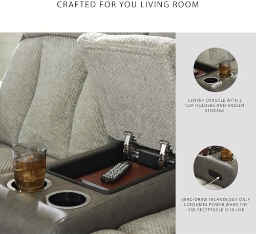 Signature Design by Ashley Power Reclining Loveseat - Image 5