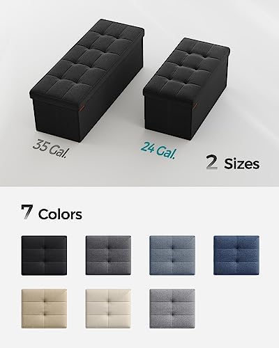 SONGMICS 30 Inches Folding Storage Ottoman Bench, Load 660 lb - Image 7
