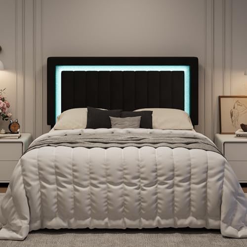 SHA CERLIN Queen Size Velvet Bed Frame by SHACERLIN