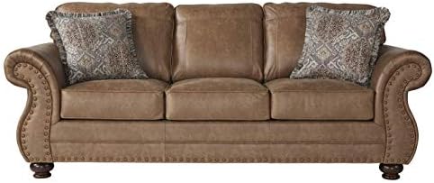 Roundhill Furniture Leinster Fabric Upholstered Nailhead 3-Piece Livingroom Set - Image 3