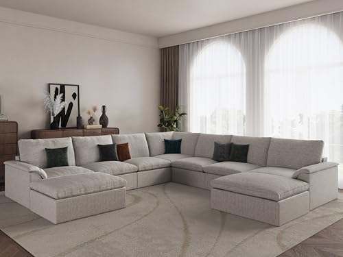 EASE MOOSE Large Modular Sectional Sofa, Boneless Couches by EASEMOOSE