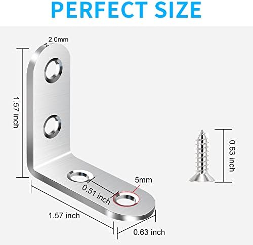 Vicuna R 18PCS L Bracket Corner Brace, Stainless Steel Corner Bracket - Image 5