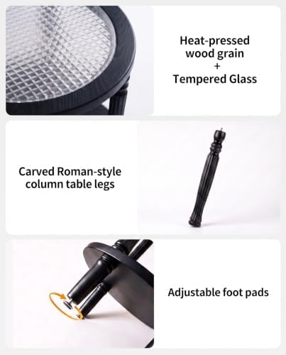 Matte Black Round 2‑Tier Mid‑Century Modern End Table - Image 5