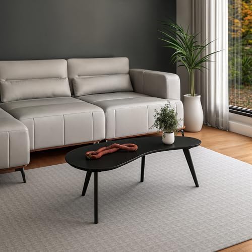 Camaflexi Mid Century Modern Abstract Shaped Coffee Table/Wood/Black Finish - Image 2