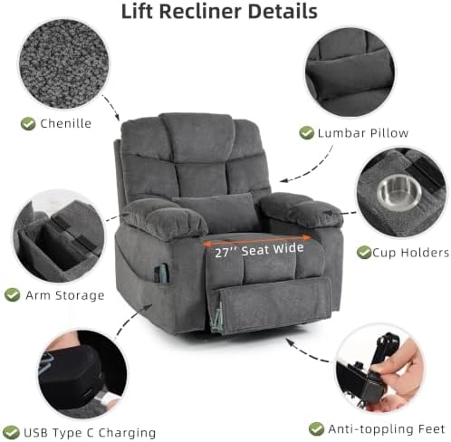500lbs Heavy Duty Power Lift Recliner - Image 6