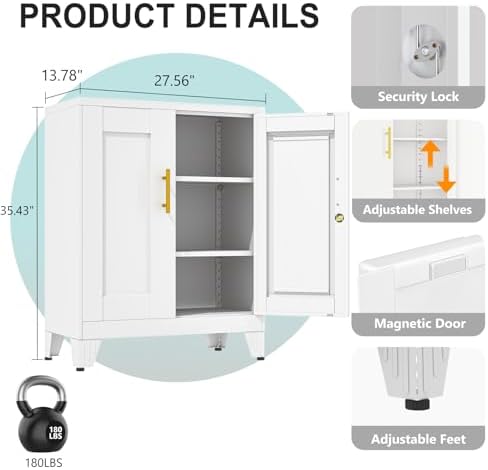pozdeg Metal Storage Cabinet - Image 2