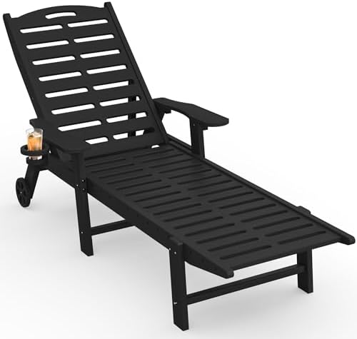 Ciokea Outdoor Chaise Lounge Chair, 5-Position Adjustable by CIOKEA