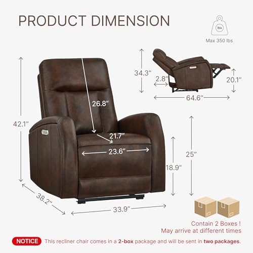 KISLOT Wall Hugger Power Recliner Chair - Image 2