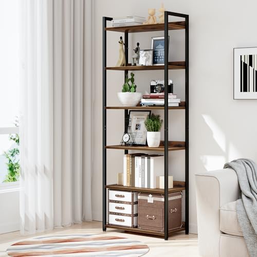 NUMENN Bookshelf, 6 Tier Freestanding Shelving Unit - Image 2