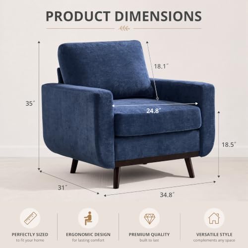 Accent Chair for Bedroom, Reading Chair - Image 2
