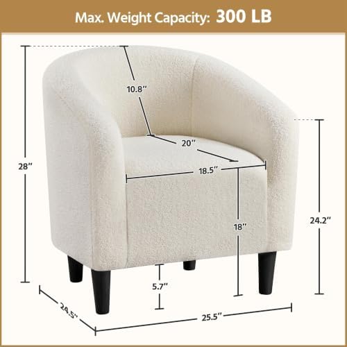 Yaheetech Compact Sherpa Accent Chairs Set of 2 - Image 3