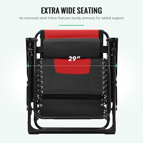 JEAREY Zero Gravity Chairs Set of 2, Oversized Recliners - Image 4
