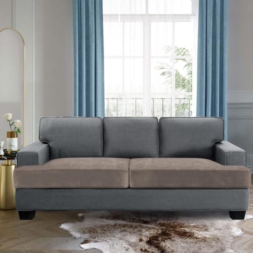 H.VERSAILTEX Stretch Velvet 2 Piece T Cushion Sofa Slipcovers - Image 2