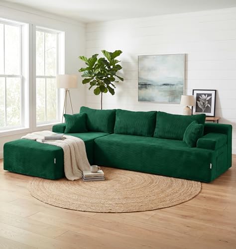 Hobestluk Boneless Couches Modular Sectional Sofa L-Shape Oversized Chaise by YourHomeDeservesMore