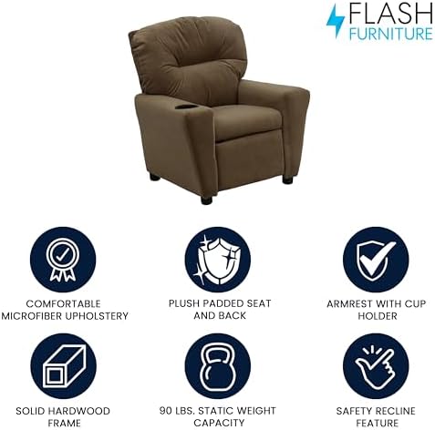 Flash Furniture Chandler Microfiber Kids Recliner - Image 4