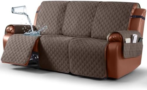 Ruaozz Waterproof Recliner Couch Covers, Non-Slip Sofa SlipCover, 3 Seater by RuaozzFurnitureCovers